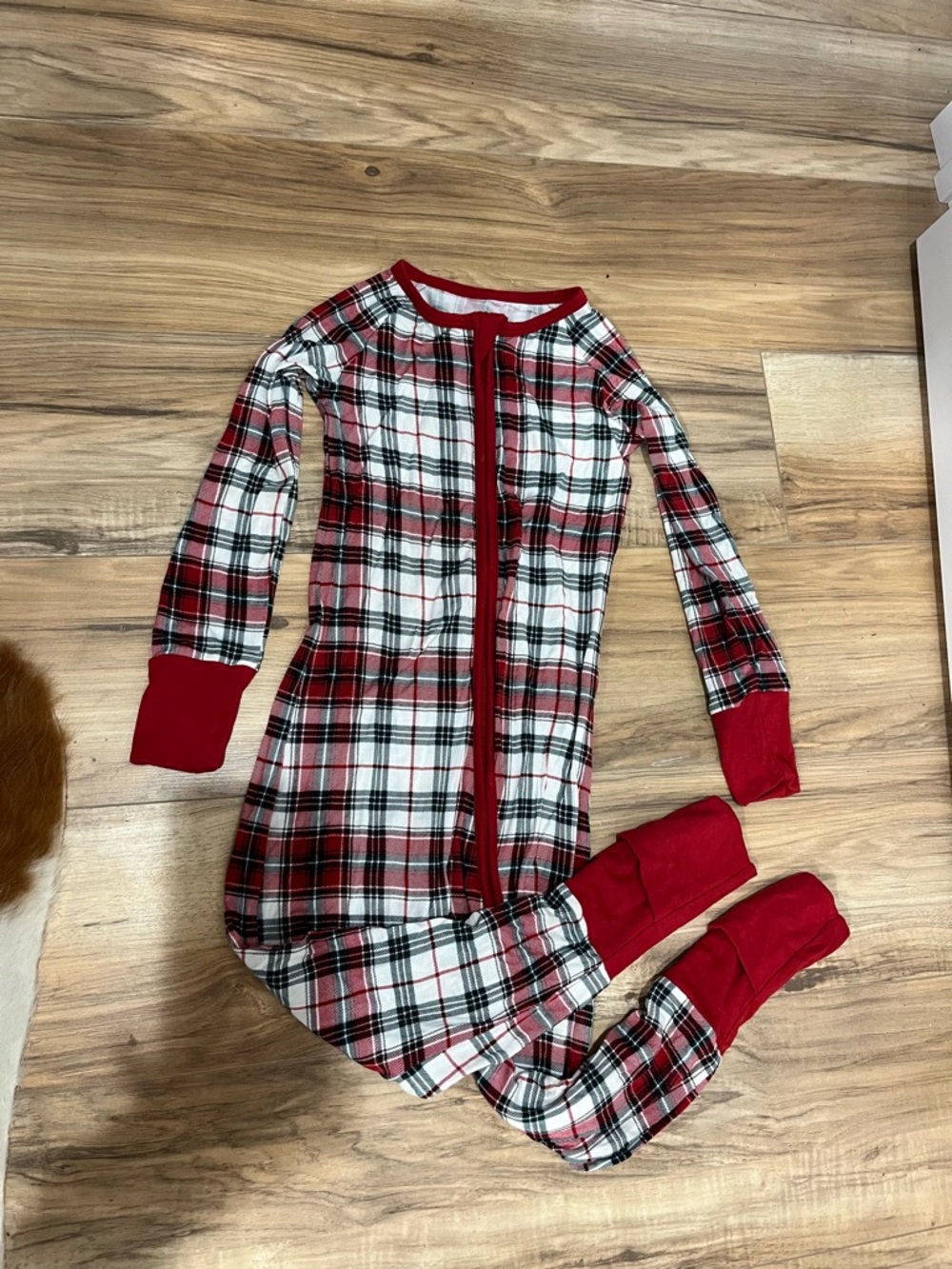 Little Sleepies Red Plaid Zippy